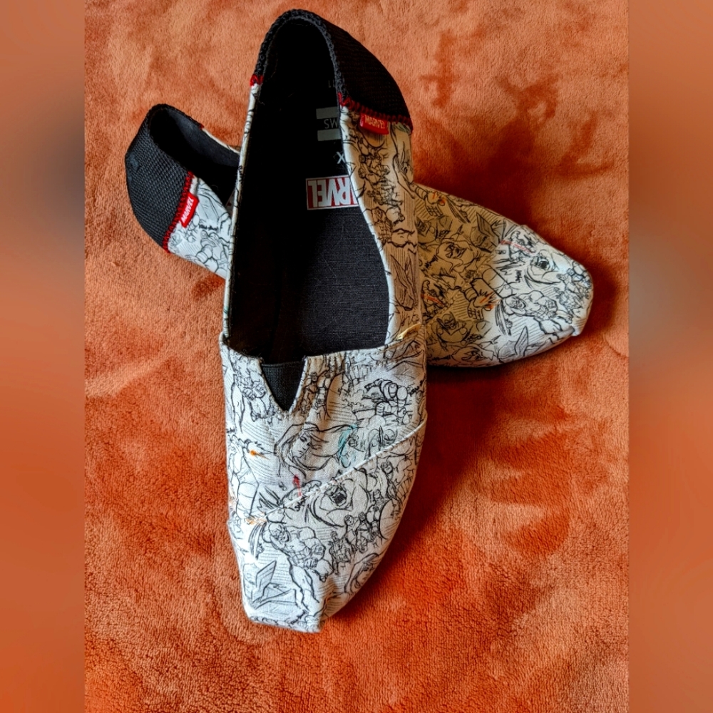 Size 11 MCU (Disney/Marvel) Toms Slip on Shoes